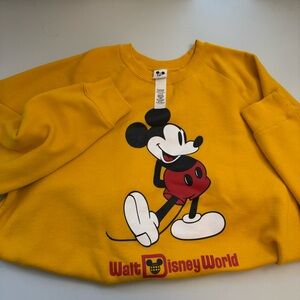 Disney Yellow and Red Mickey Mouse sweatshirt